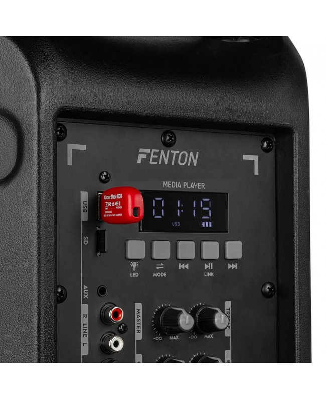 Fenton FT12LED MK2 Port.System12 BT 1xUHF Akkubetriebene PA-Lautsprecher