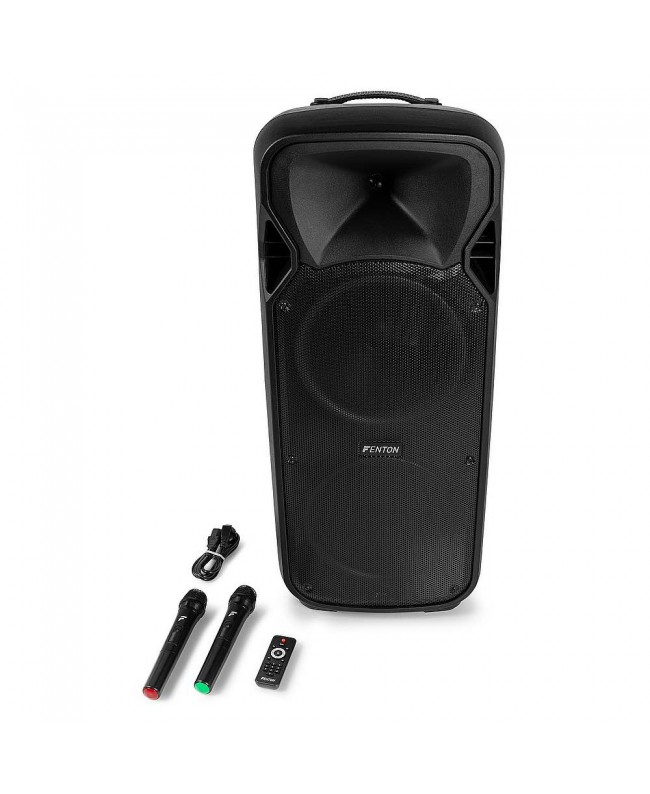 Fenton FT212LED MK2 Port.System 2x121xUHF Akkubetriebene PA-Lautsprecher