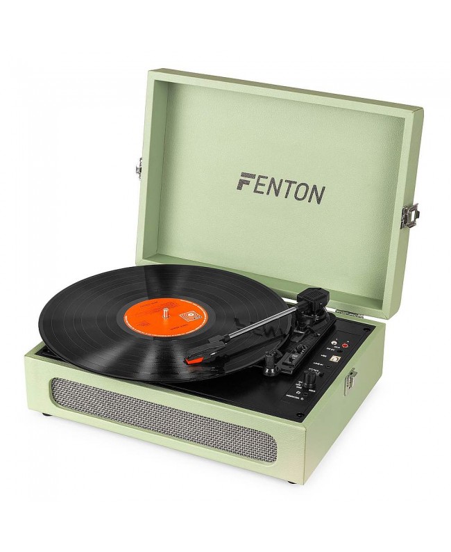 Fenton RP118C Record Player BTout Green Turntables