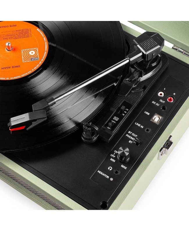 Fenton RP118C Record Player BTout Green Turntables