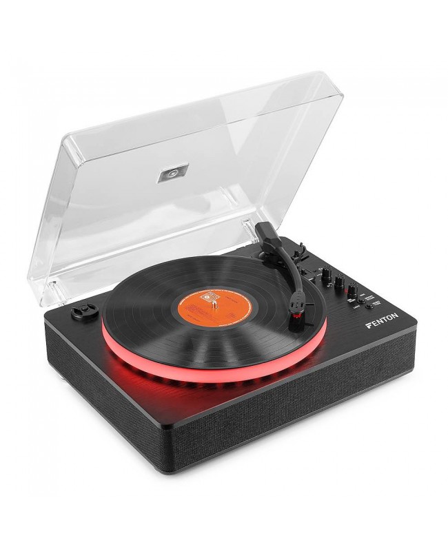 Fenton RP162LED Record Player LED Btout Blk Giradischi