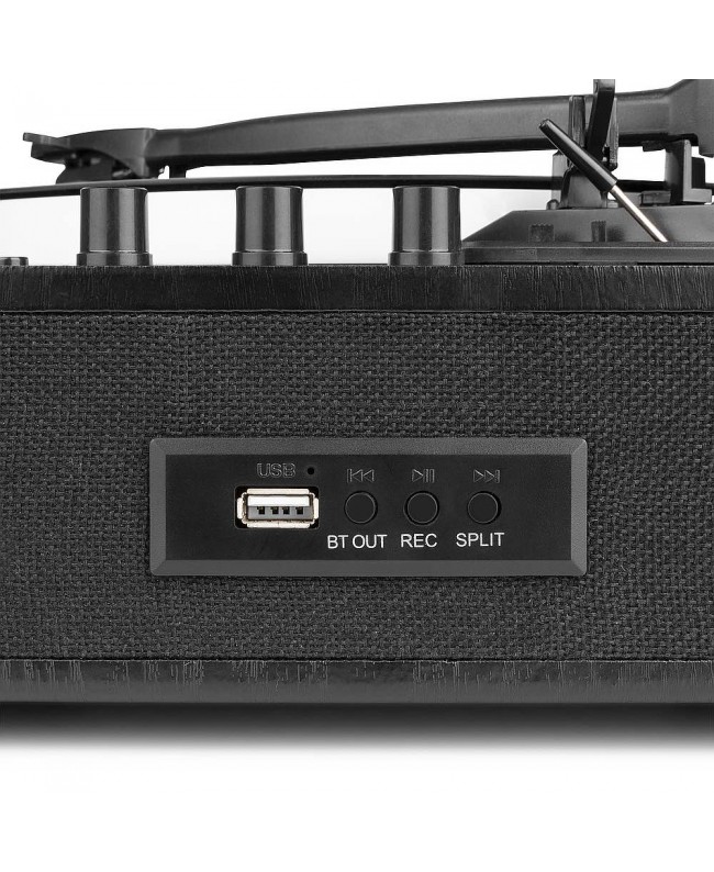 Fenton RP162LED Record Player LED Btout Blk Giradischi