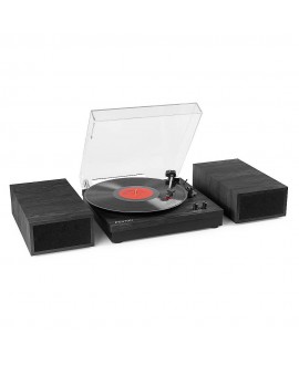 Fenton RP165B Record Player+Sp.BT Blach/Grey Hi-Fi Turntables