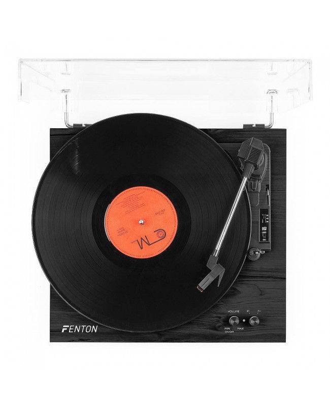Fenton RP165B Plattenspieler+Sp.BT Blach/Grau Hi-Fi Plattenspieler