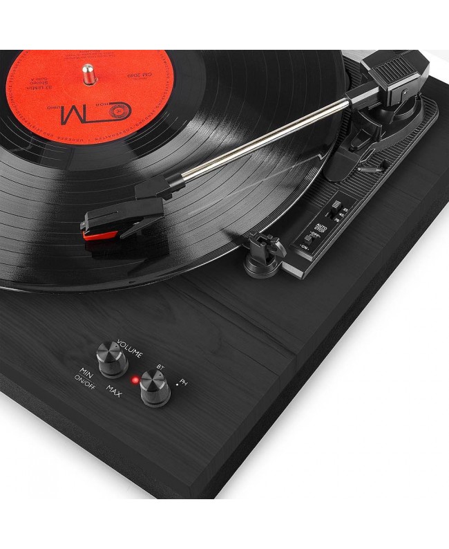 Fenton RP165B Record Player+Sp.BT Blach/Grey Hi-Fi Turntables