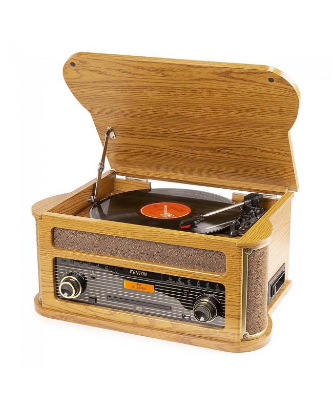 Fenton Memphis Vintage Player BT LightWood Hi-Fi Turntables