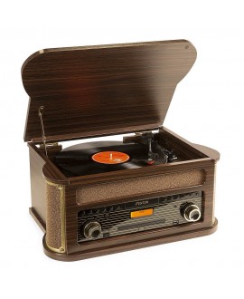 Fenton Memphis Vintage Player BT DarkWood Hi-Fi Turntables