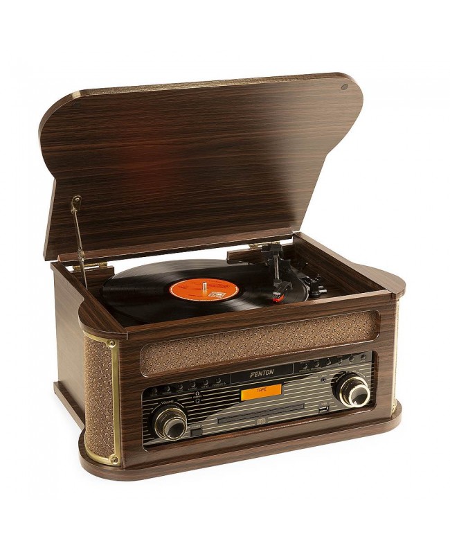 Fenton Memphis Vintage Player BT DarkWood Hi-Fi Turntables