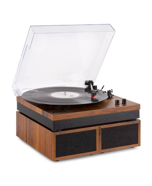 Fenton RP165 Record Player+Sp.BT Wood Giradischi Hi-Fi