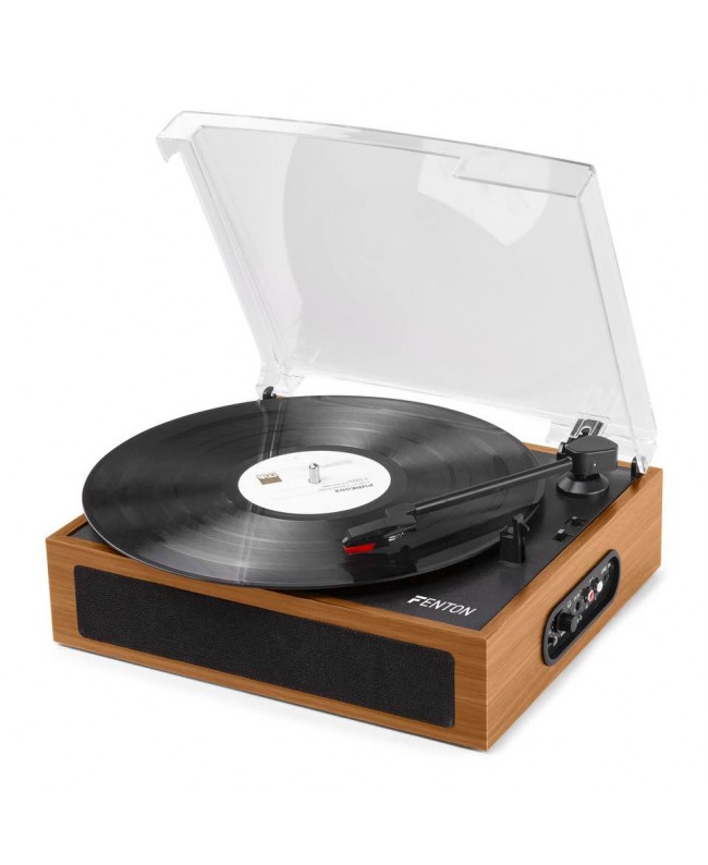 Fenton RP170L Record Player+Case Wood Hi-Fi Turntables