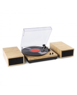 Fenton RP165L Record Player+Sp.BT LightWood Hi-Fi Turntables