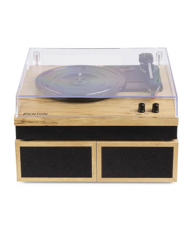 Fenton RP165L Record Player+Sp.BT LightWood Hi-Fi Turntables