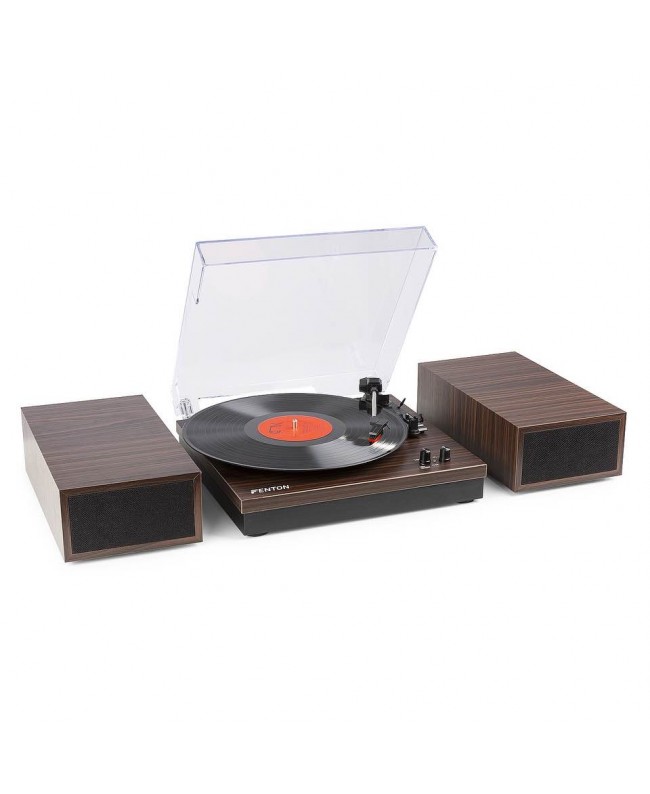 Fenton RP165D Plattenspieler+Sp.BT Darkwood Hi-Fi Plattenspieler