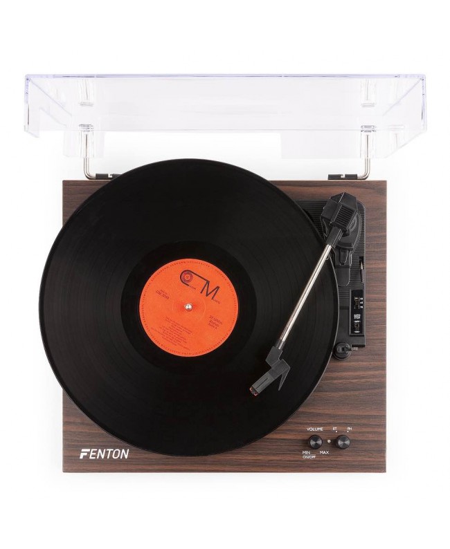 Fenton RP165D Record Player+Sp.BT Darkwood Hi-Fi Turntables