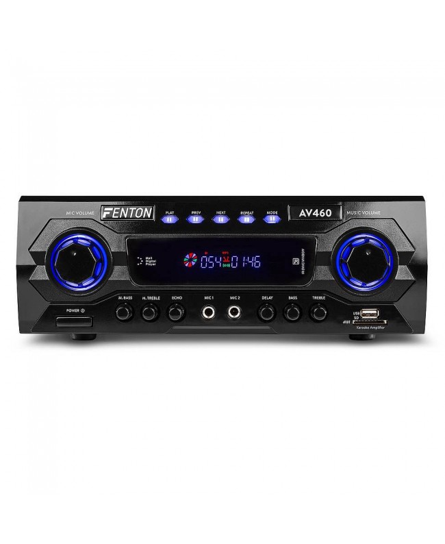Fenton AV460 Karaoke Amp. 2x250W BT,IRC Amplificatori Hi-Fi