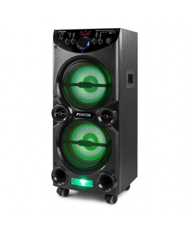 Fenton LIVE2104 KaraokeStat.2x10USB,2XMic Akkubetriebene PA-Lautsprecher