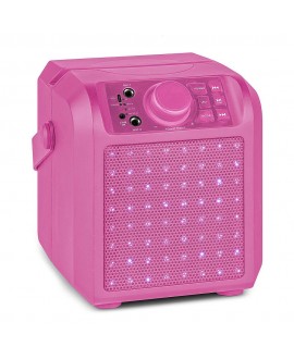 Fenton KAR50PKaraoke Sp.2Mic.BT LED PINK Altoparlanti Hi-Fi