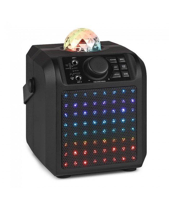 Fenton KAR55B Karaoke Sp.2Mic.BT LED JB BL Hi-Fi Lautsprecher