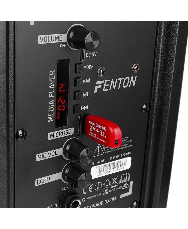Fenton FT8LED-MK2 Port.System 8 BT/micro Diffusori a batteria