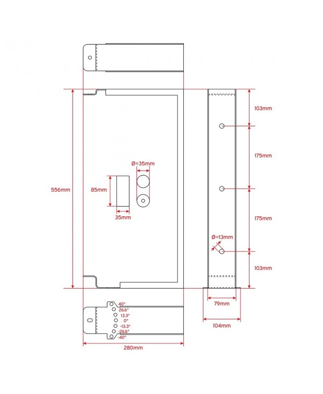 HELVIA ESTRO 10P BRACKET Accessori installazione PA
