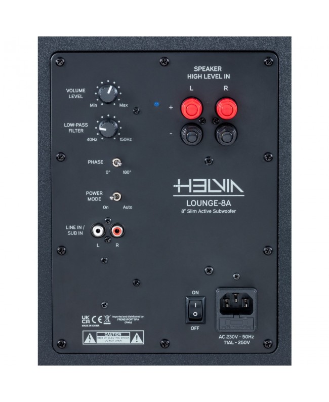 HELVIA LOUNGE-8ABK Installations Subwoofer
