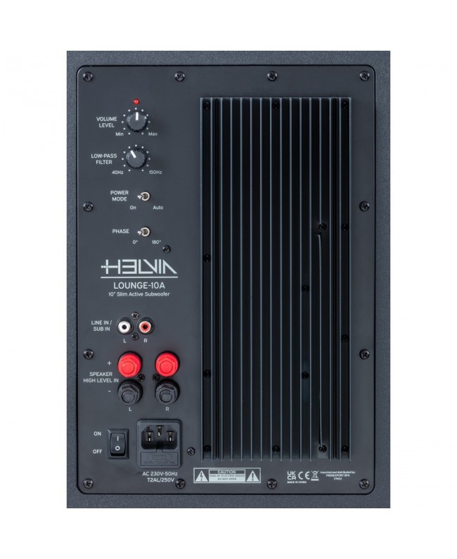 HELVIA LOUNGE-10ABK Installation Subwoofers