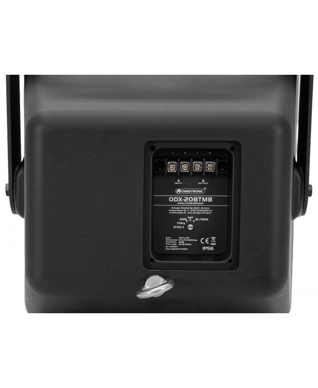 Omnitronic ODX-208TMB Installation Speaker 100V black 100 V Outdoor speakers