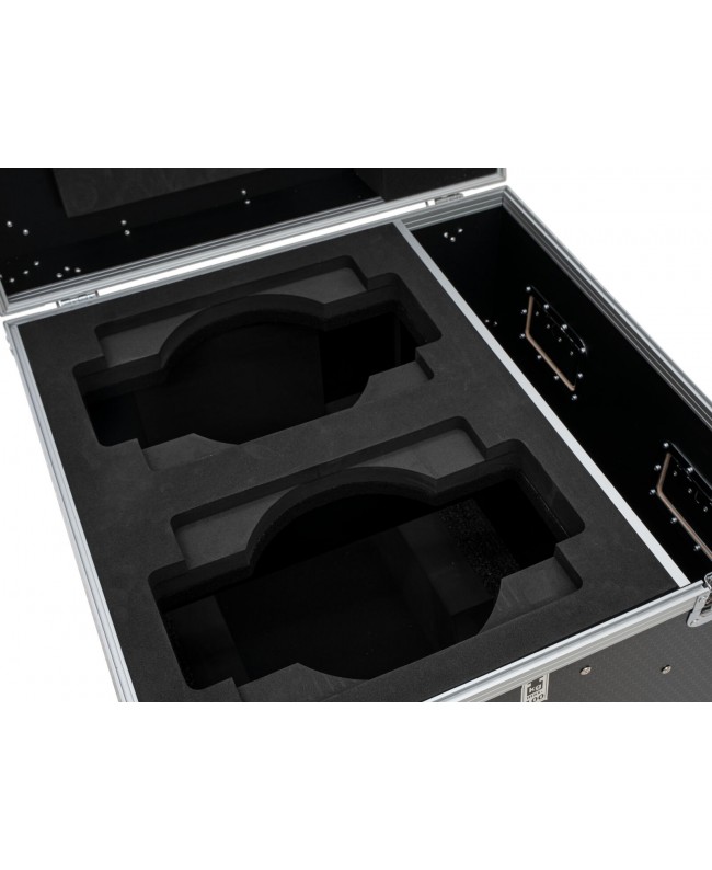 Roadinger Flightcase PRO 2x IP TMH-W285 with wheels Custodie per moving light