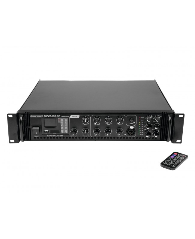 Omnitronic Amplificatore di missaggio PA MPVZ-180.6P Amplificatori 100 V