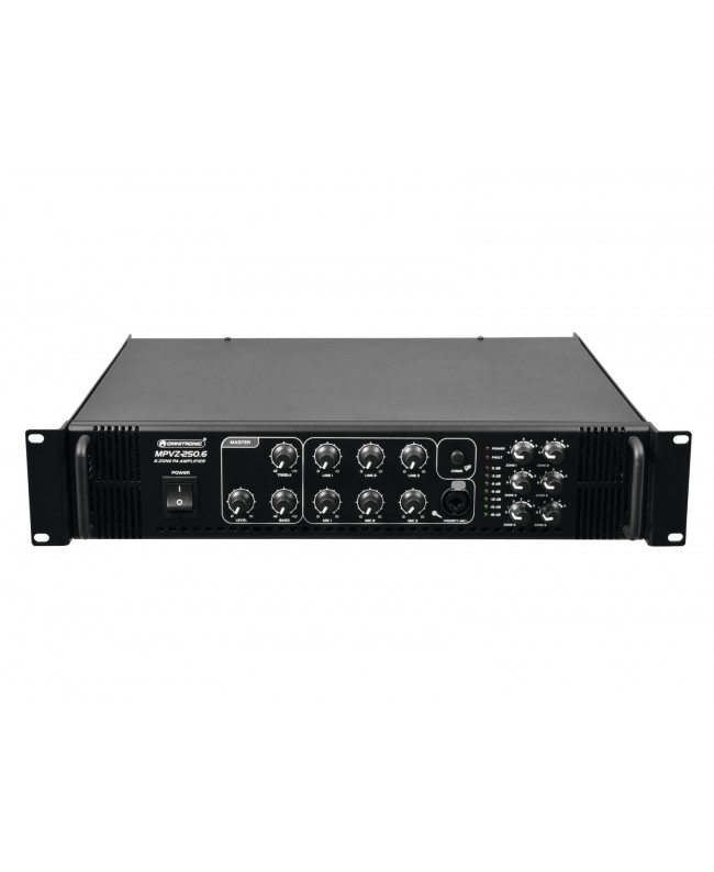 Omnitronic MPVZ-250.6 PA Mixing Amplifier 100 V Amplifiers
