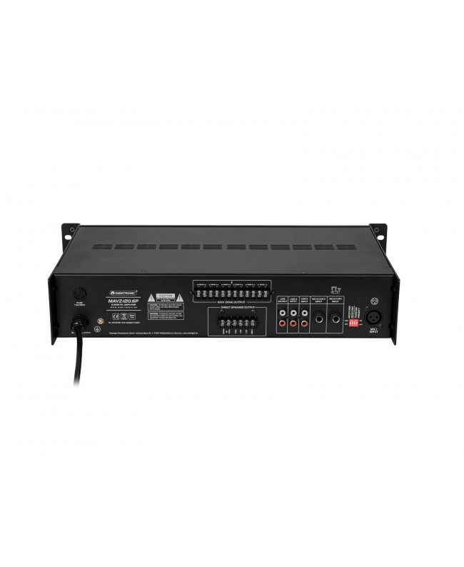 Omnitronic Amplificatore di missaggio PA MAVZ-120.6P Amplificatori 100 V