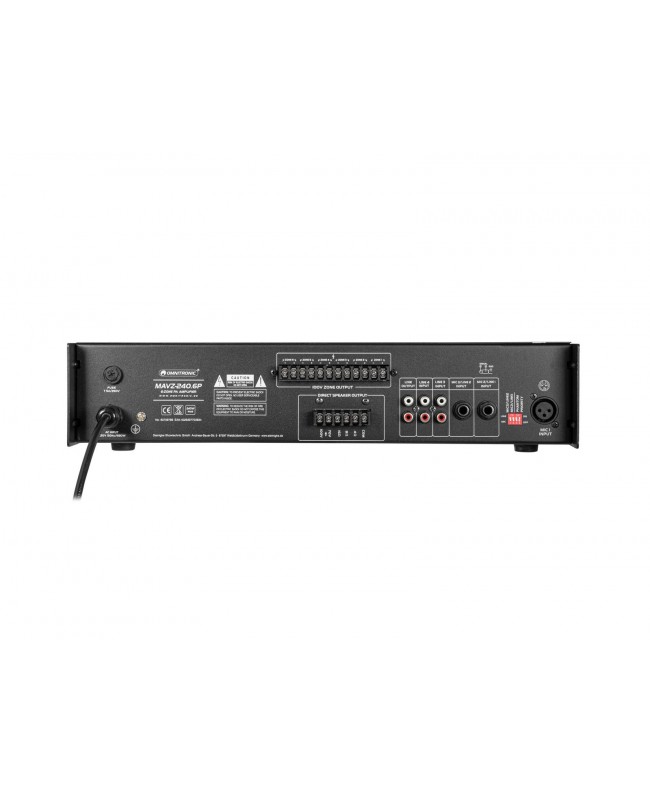 Omnitronic Amplificatore di missaggio PA MAVZ-240.6P Amplificatori 100 V
