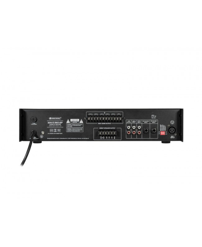 Omnitronic Amplificatore di missaggio PA MAVZ-360.6P Amplificatori 100 V
