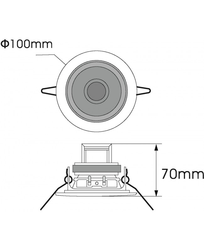 Omnitronic CS-2.5W Deckenlautsprecher ws 100 V Innenlautsprecher