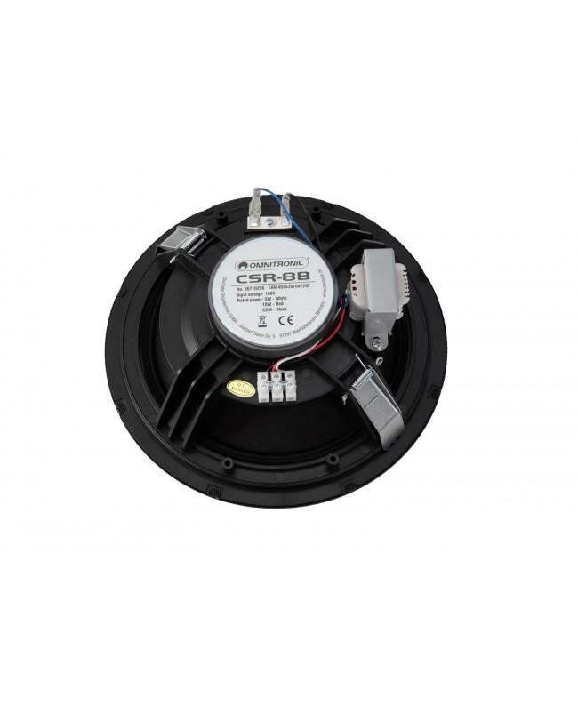 Omnitronic CSR-8B Deckenlautsprecher schwarz 100 V Innenlautsprecher