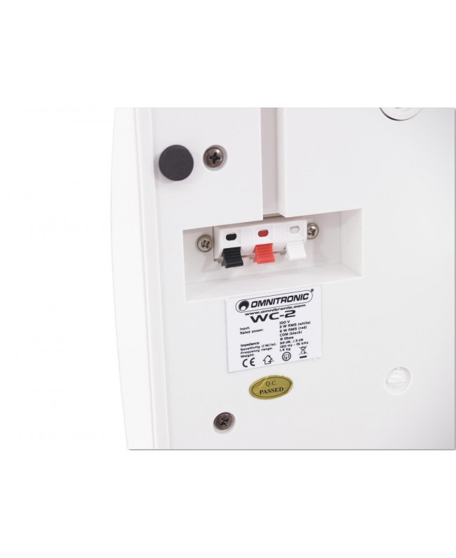 Omnitronic Altoparlante da parete PA WC-2 Altoparlanti interni 100 V