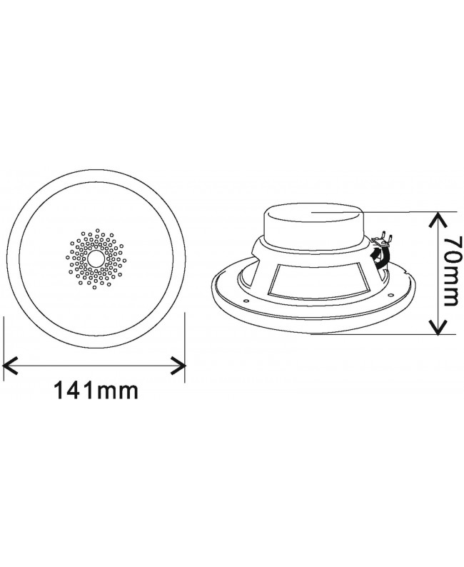 Omnitronic WF-4 Einbaulautsprecher 100 V Innenlautsprecher