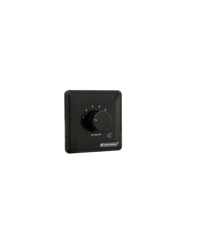Omnitronic PA Program Selector mono bk Regolatori 100 V