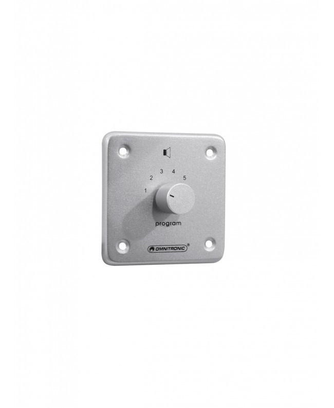 Omnitronic PA Program Selector mono sil Regolatori 100 V