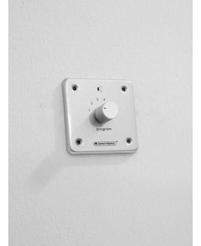 Omnitronic PA Program Selector mono sil Regolatori 100 V
