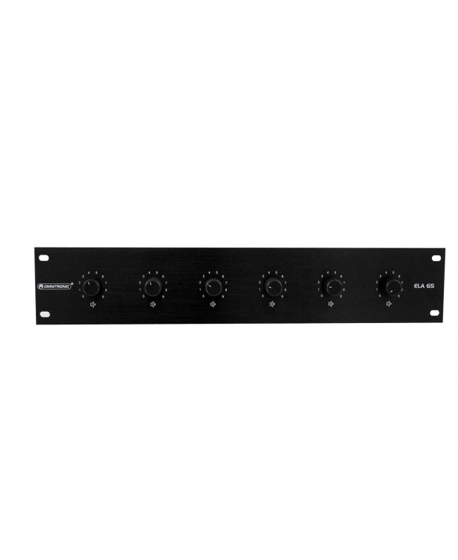Omnitronic ELA 6S-Zonen LS-Regler 30W sw 100 V Regler
