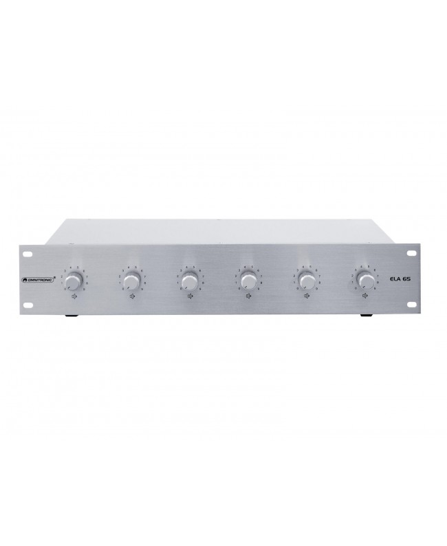 Omnitronic PA 6-zone stereo vol cont45W sil 100 V Controls