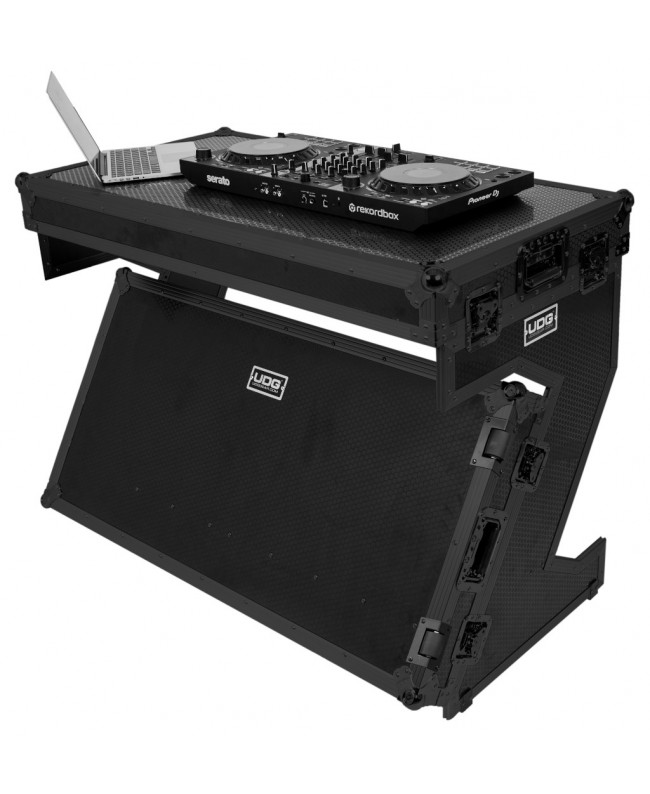 UDG GEAR U91072BL -ULTIMATE FLIGHT CASE PORTABLE Z-STYLE DJ TABLE BLACK PLUS (WHEELS) Tavoli per DJ