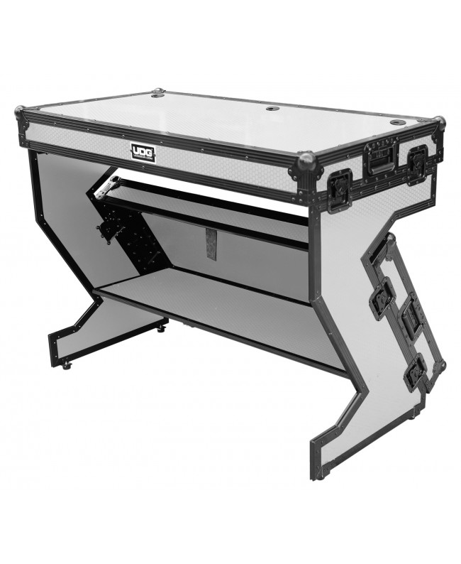 UDG GEAR U91072WH -ULTIMATE FLIGHT CASE PORTABLE Z-STYLE DJ TABLE WHITE PLUS (WHEELS) Tavoli per DJ