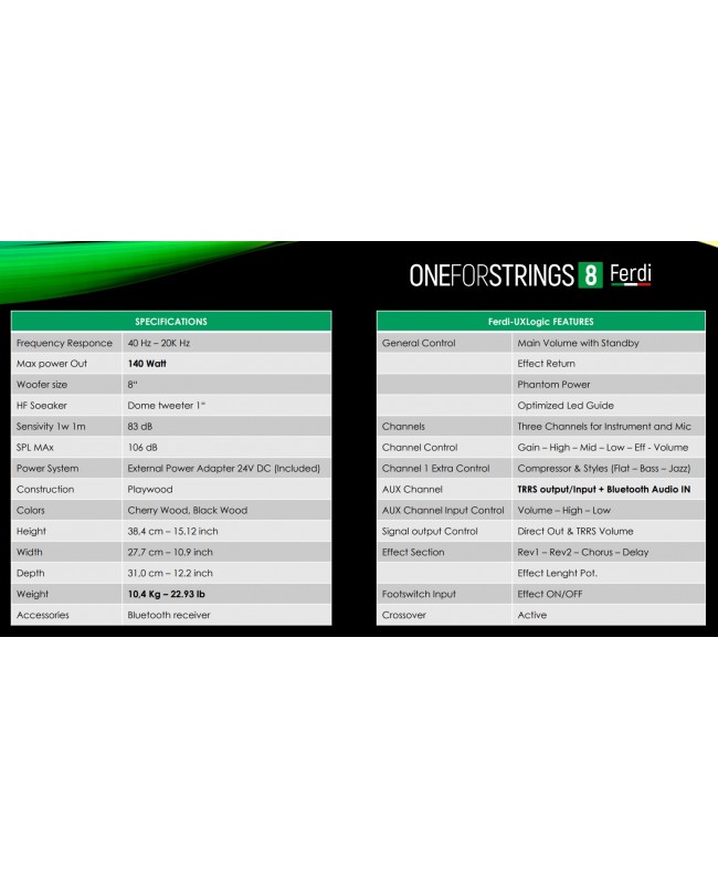 ACUS ONE FORSTRINGS 8 FERDI WOOD Komplette PA-Systeme