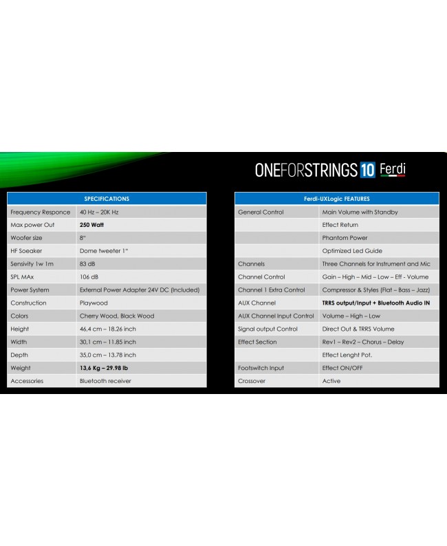 ACUS ONE FORSTRINGS 10 FERDI WOOD Komplette PA-Systeme