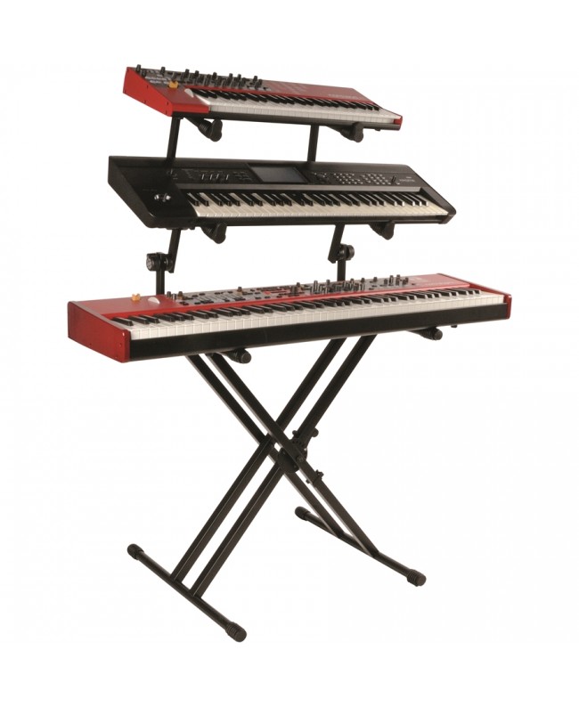 Quik Lok QL/623 Supporto Professionale per 3 Tastiere con Struttura X e Telaio Doppio
