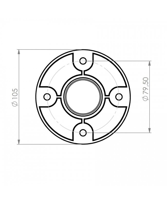 Quik Lok SC/235 Aluminium-Lautsprecherflansch