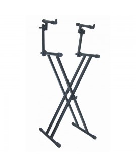 Quik Lok T/22 Ständer für 2 Tastaturen mit X-Rahmen und Doppelrahmen