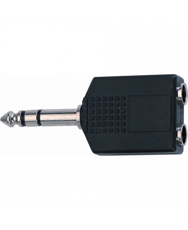 Quik Lok AD/76 TRS Stereo 6.3 Jack Adapter/2x TRS Stereo 6.3 Jack Socket Adapters